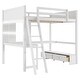 preview thumbnail 4 of 33, Full Size Loft Bed with L-shaped Multi-storage Desk, LED light & USB Charging Station, Wooden Loft Bed Storage Bench w/2 Drawers