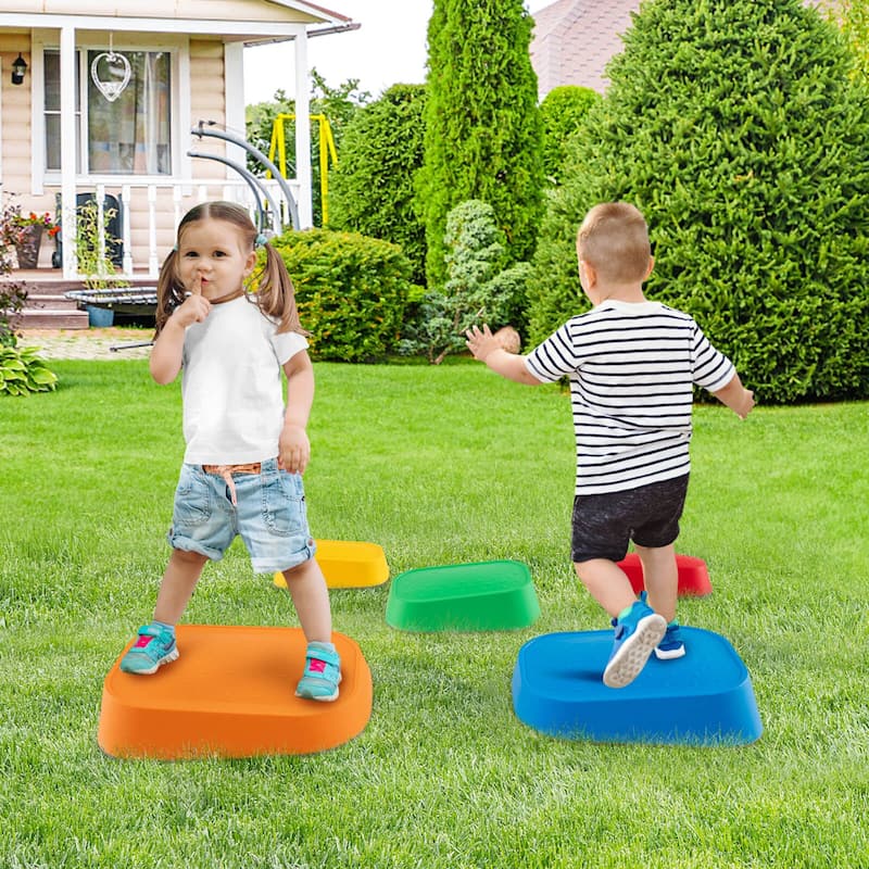 Costway 5 Pcs Balance Stepping Stones for Kids with Non-Slip Surface - See Details