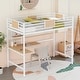 preview thumbnail 16 of 24, Multi-functional Twin Size Metal Loft Bed Kids Bed with Desk,Guardrail,Ladder,Metal Slats and Shelves