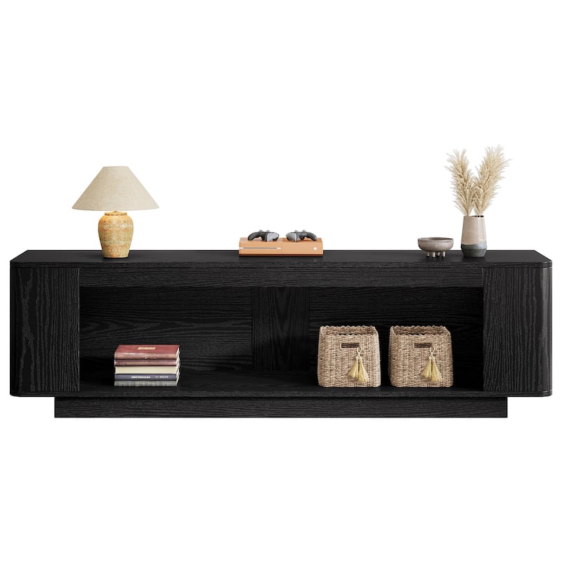 70.9-Inch TV Stand with LED Light Strip, Entertainment Center Television Console Media Storage Table Accent Cabinet