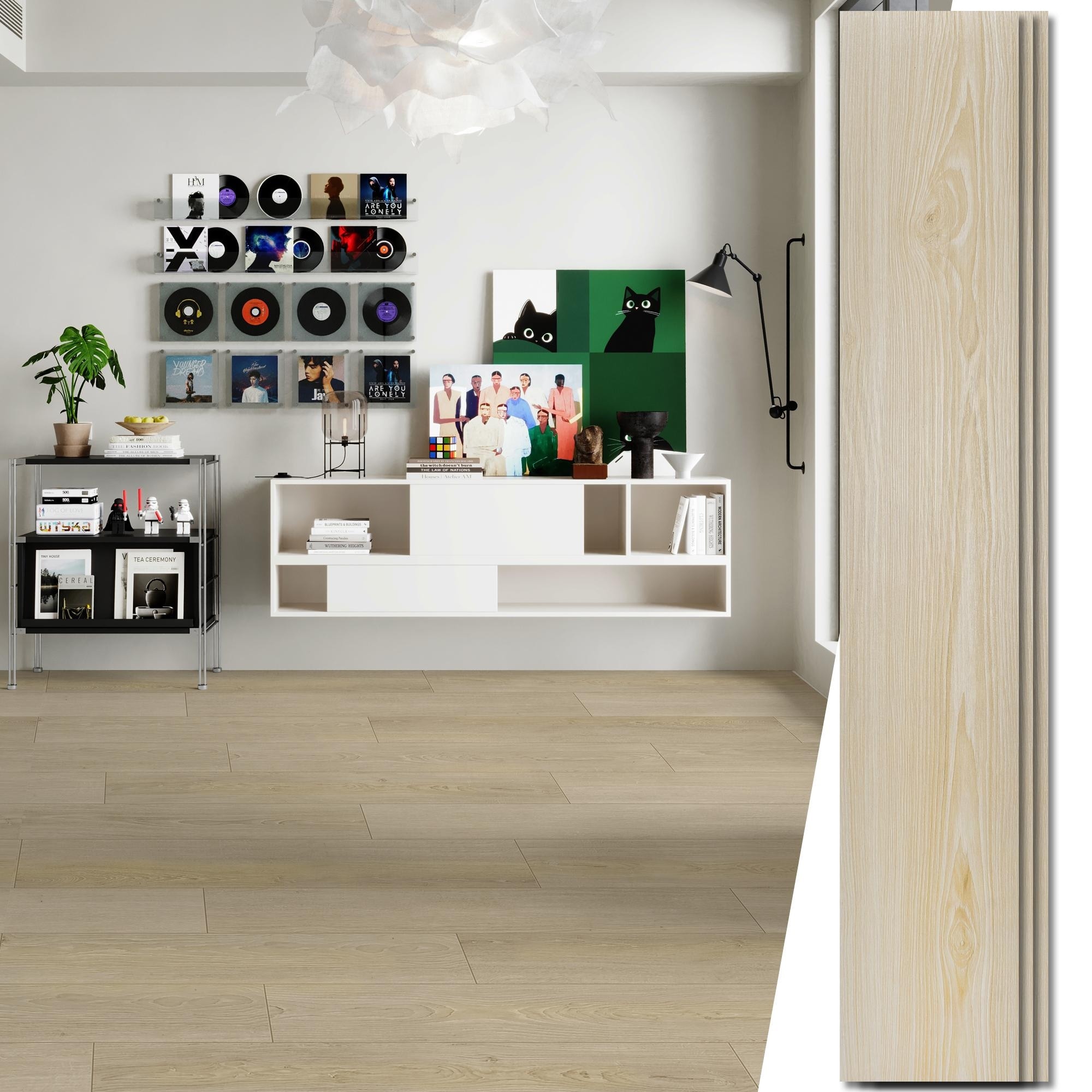 Art3d Peel and Stick Vinyl Floor Tiles,Wood Look Floor Plank,36-Pack,54 Sq.Ft