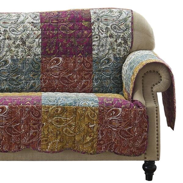Polyester Sofa Protector With Paisley Print Multicolor On Sale Overstock 31784237