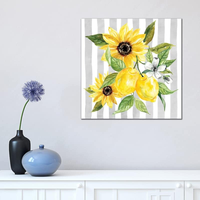 iCanvas "Lemons and Sunflowers I" by Carol Robinson Canvas Print - 18x18x1.5