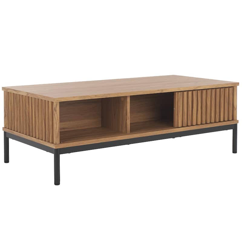 SAFAVIEH Lylia 2-Door Storage Coffee Table - 43.7 in. W x 21.5 in. D x 15.4 in. H