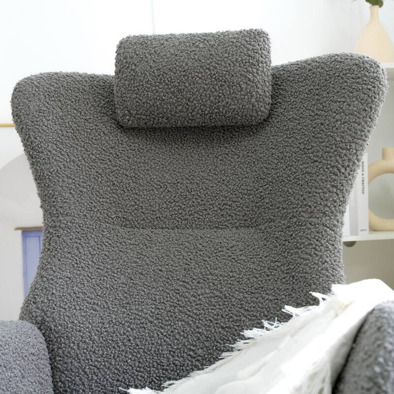 26.38" High Back Rocking Chair with Pocket