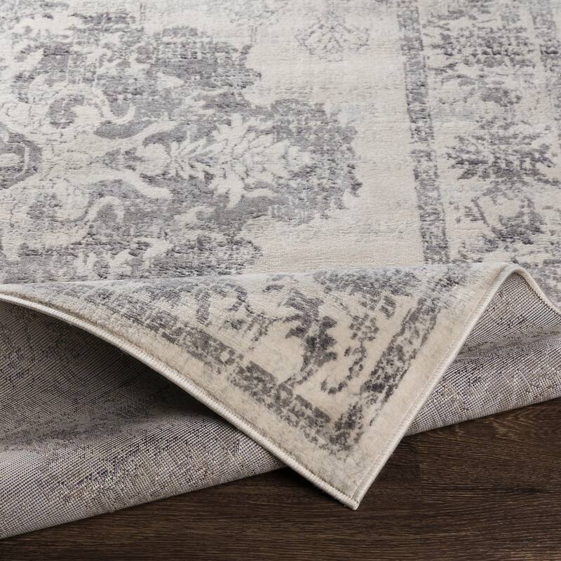Livabliss Clairee Distressed Medallion Area Rug