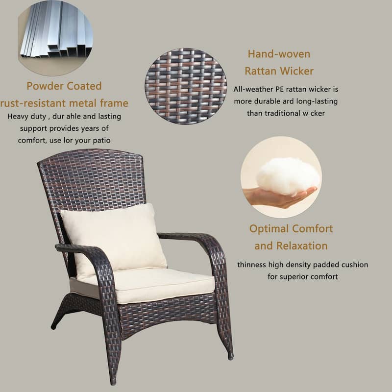 French Country Outdoor Gardens Lounge Chair for Lawn, Balconies Tanning Chair