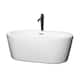 Option White / Polished Chrome Trim / Matte Black Faucet