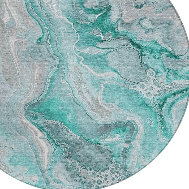 HomeRoots Abstract Modern Rectangle Outdoor Rug
