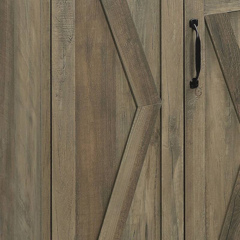 Rustic Oak Server with 3 Doors, Drawer & Adjustable Shelving for Dining or Living Room Use