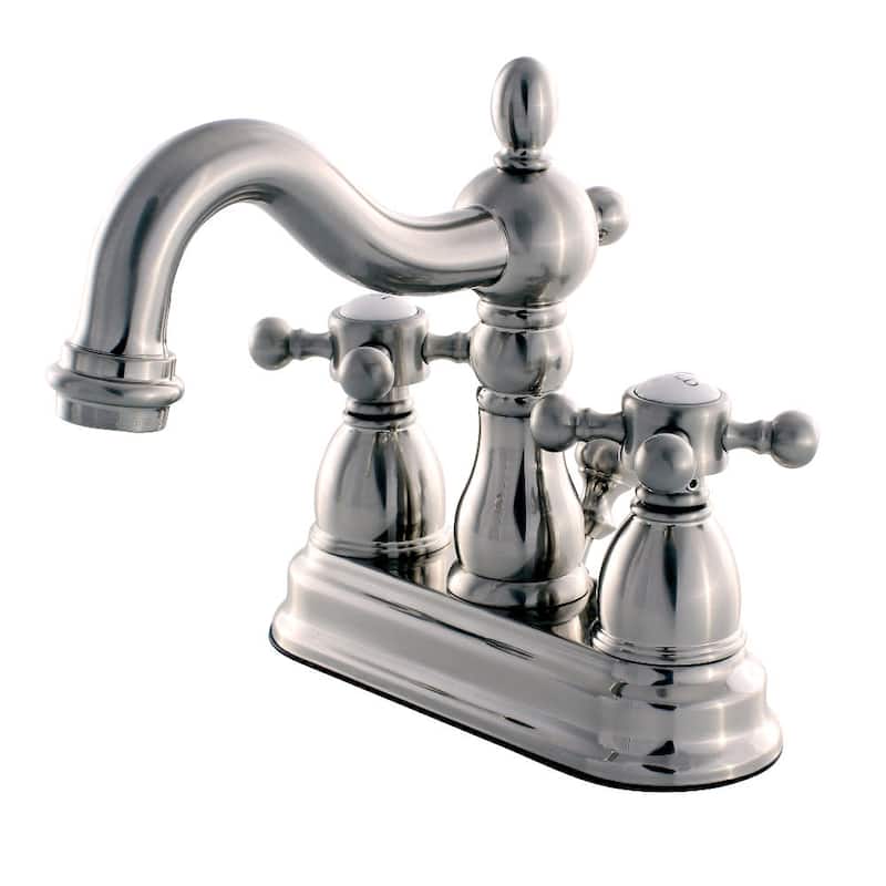Kingston Brass Heritage 1.2 GPM Centerset Bathroom Faucet with Pop-Up - Brushed Nickel