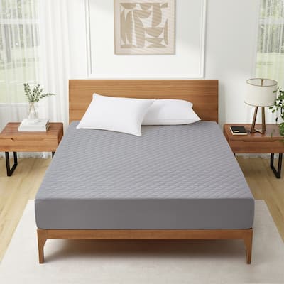 Quilted Waterproof Fitted Elastic Mattress Protector 12" Pocket Stretches up to 18"
