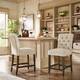 Option Brown Finish Beige Linen