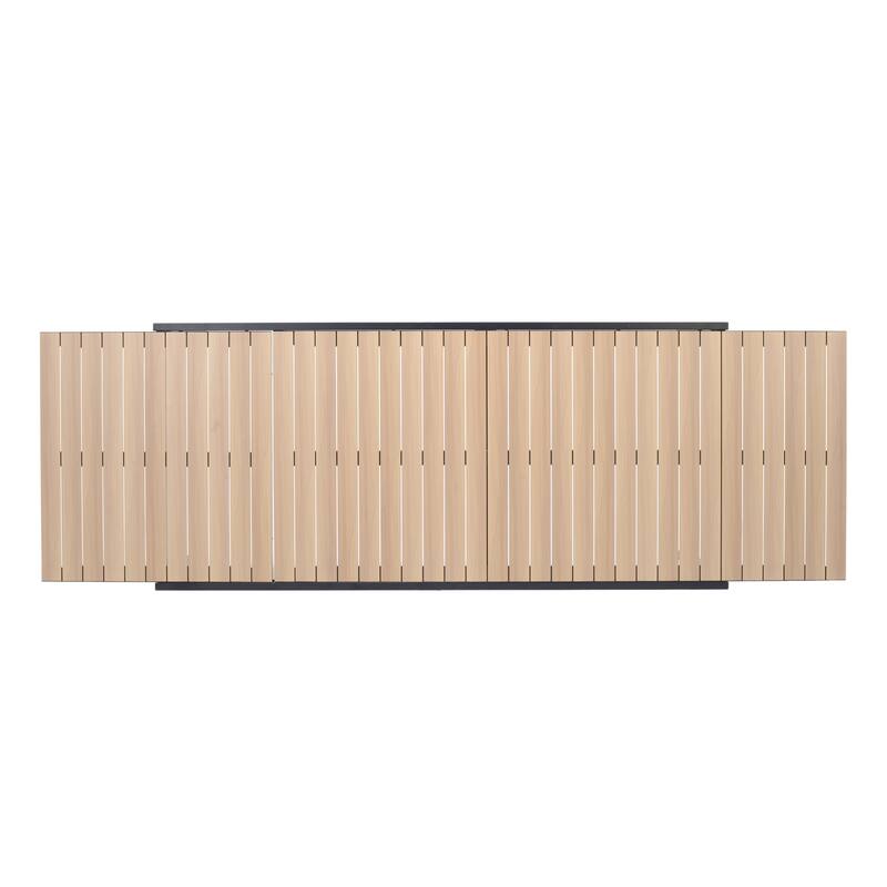 Amazonia Extendable Aluminum and Rope Outdoor Patio Dining Table