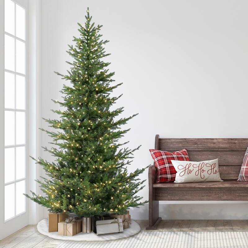 Puleo International 7.5' Pre-Lit Natural Artificial Tree