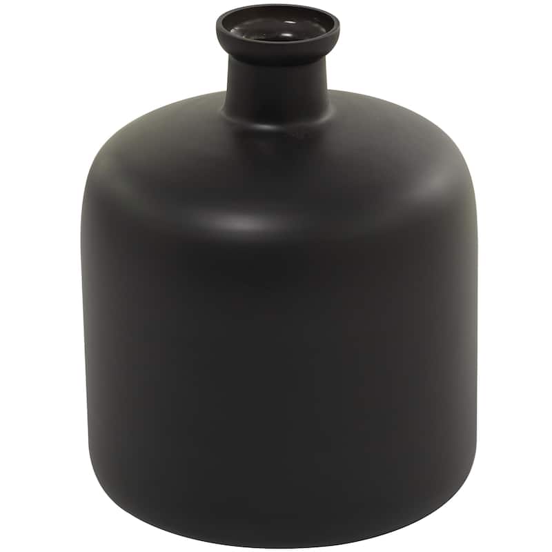 Glass Decorative Vase - Black - Roche River Decor