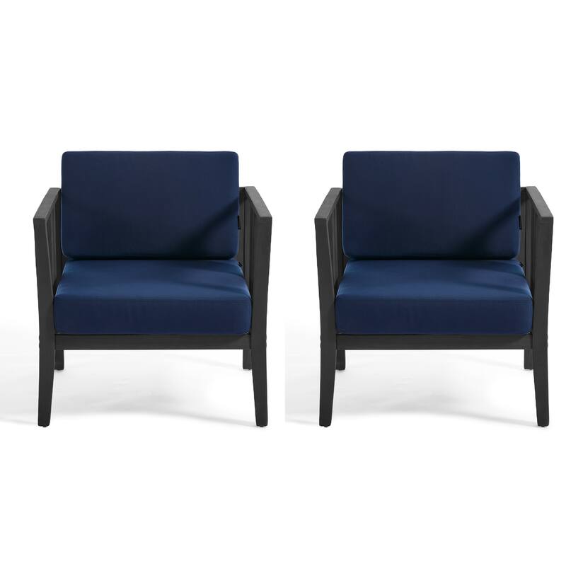 Outdoor Teak Solid Wood Patio Furniture Set Loveseat Armchair Table Collection