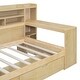 preview thumbnail 10 of 10, Maximize Stroage Space Daybed Wooden Platform Bed Natural Finsh Twin Size Daybed Frame w/ 2 Drawers, No Box Spring Needed