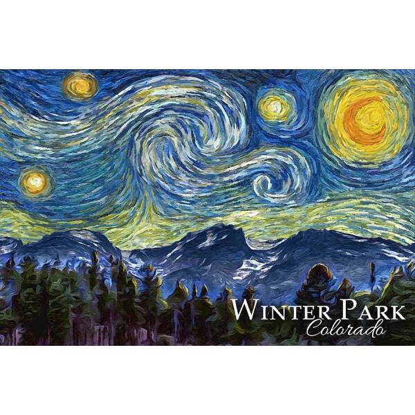 Shop Winter Park Colorado Starry Night Lantern Press Artwork