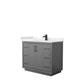 Option Dark Gray, Black Trim, White Quartz Top