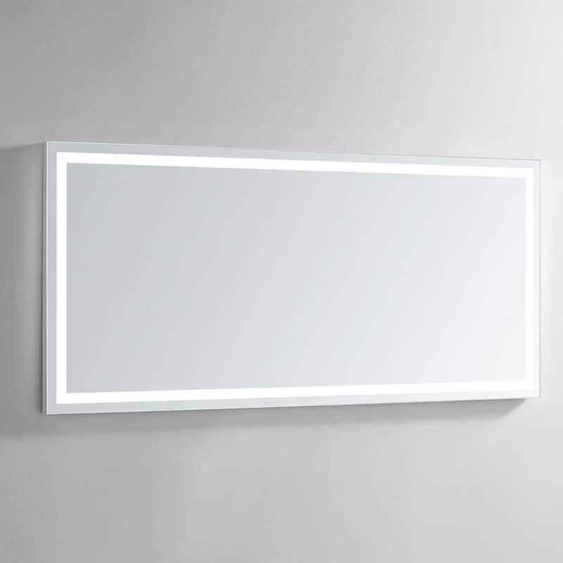 Modern Mirrors Aura Bathroom Mirror with LED Lights and Dimmer Switch - 70 x 32 in
