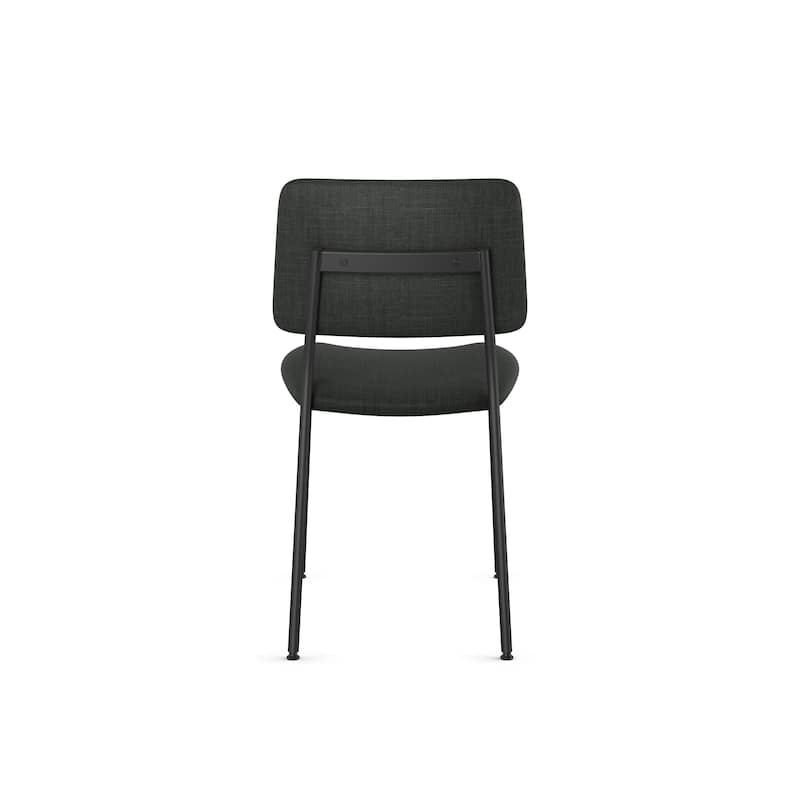 Amisco Sullivan Upholstered Dining Chair with Open Back and Metal Legs