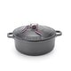 preview thumbnail 1 of 3, Chasseur 7.1-quart Caviar Grey Enameled Cast Iron Round Dutch Oven