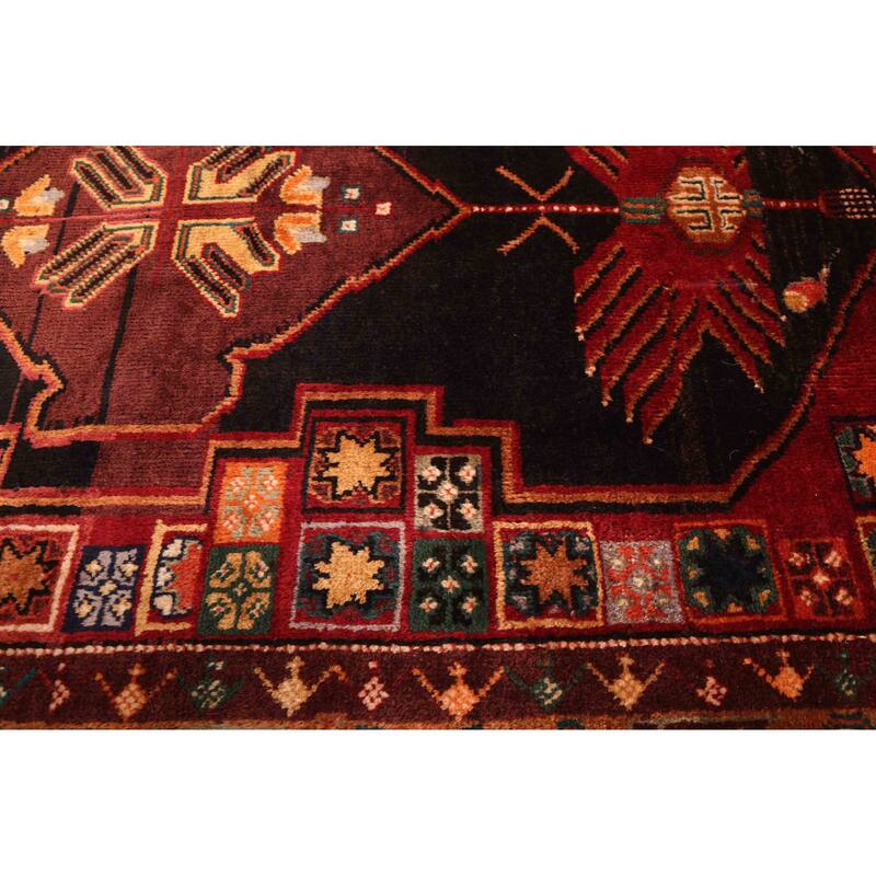 ECARPETGALLERY Hand-knotted Konya Anatolian Black, Red Wool Rug - 3'11 x 9'1