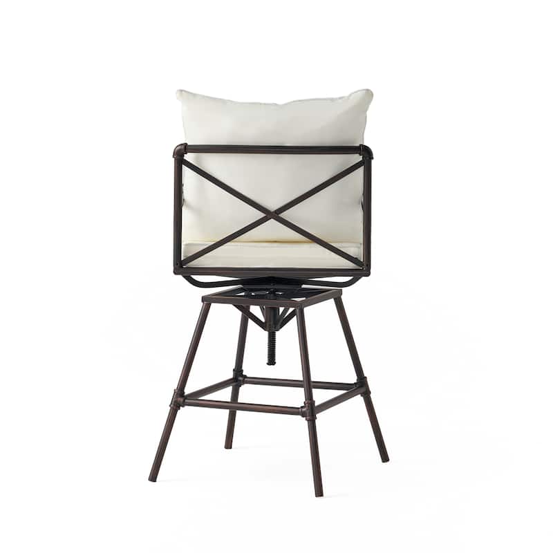 Ostweer Furniture Set of 2 Outdoor Patio Adjustable Swivel Bar Stool - Copper