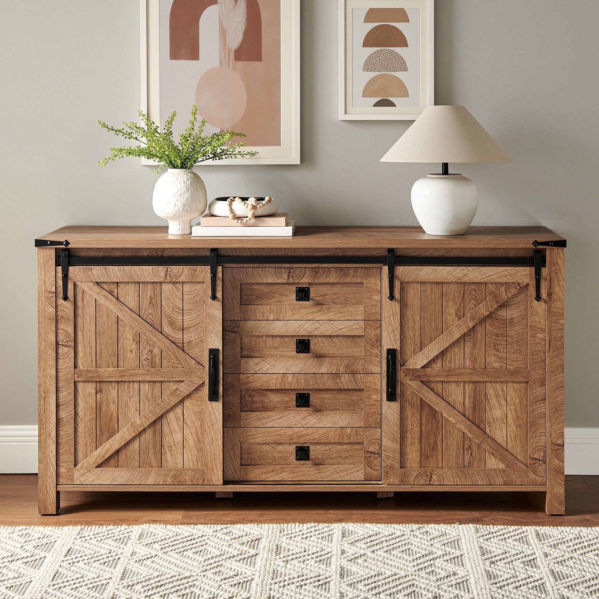 Farmhouse Dresser, Chest of Drawers, Dresser TV Stand, Storage Dresser