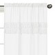 preview thumbnail 3 of 3, White Boho Bohemian 84in Window Treatment Curtain Panel Pair - Solid Shabby Chic Princess Luxurious Luxury Elegant Tassel Fringe