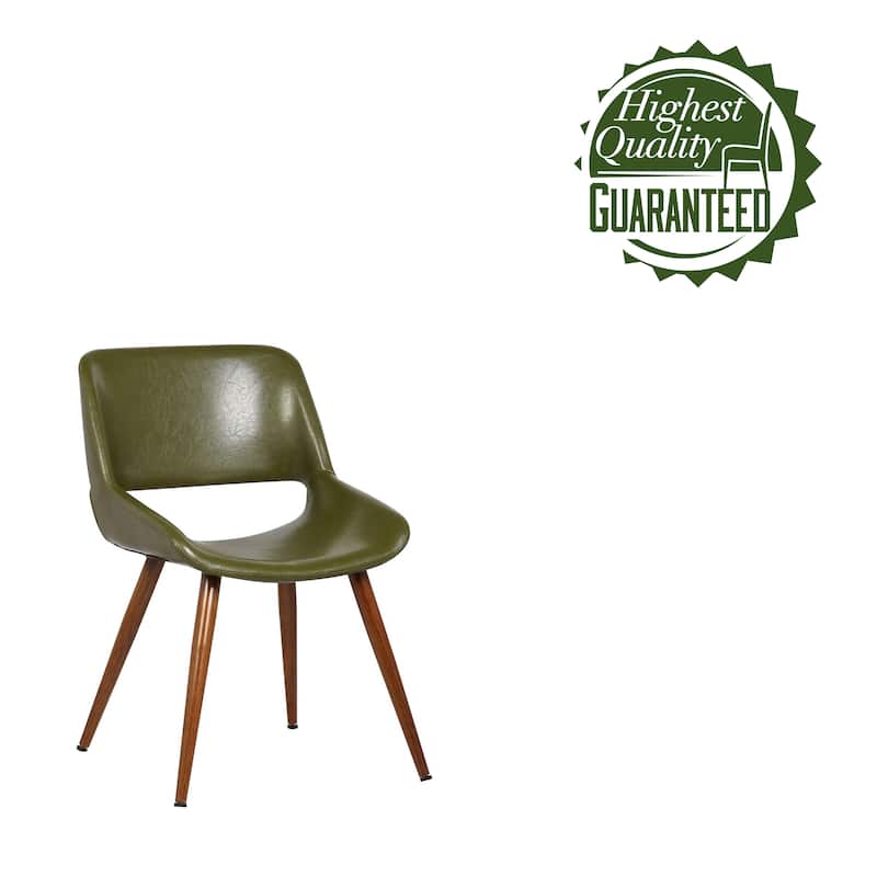 Porthos Home Shane Faux Leather Mid-Century Dining Chair with Metal Legs, Set of 2