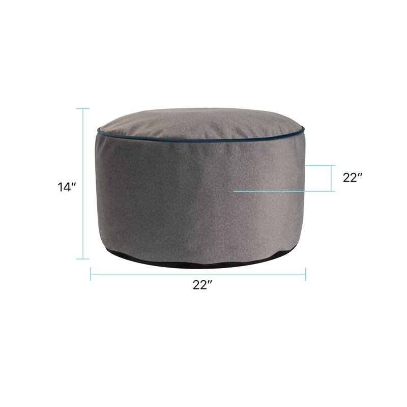 Qiviut Gray Foot Pouf