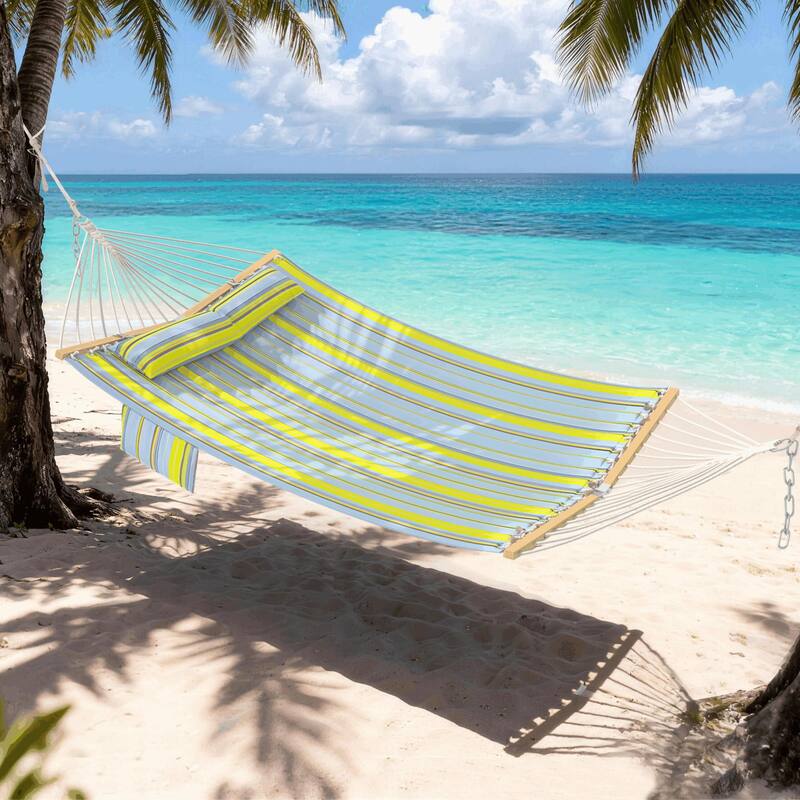 EROMMY Modern Portable Hammock, Hand-Woven Ropes, Anti-Tipping Design for Backyards, Beaches & Campsites