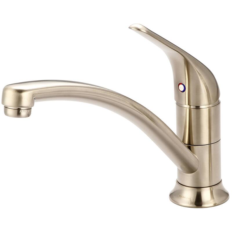 Pioneer Faucets Legacy 1.5 GPM Single Hole Kitchen Faucet with - Brushed Nickel