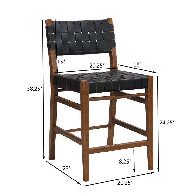 Lumft Woven Design 24- Inch Counter Stool (Set of 2) by Christopher Knight Home