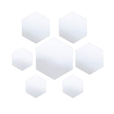 Elements Set of 7 Hexagonal Wall Mirrors