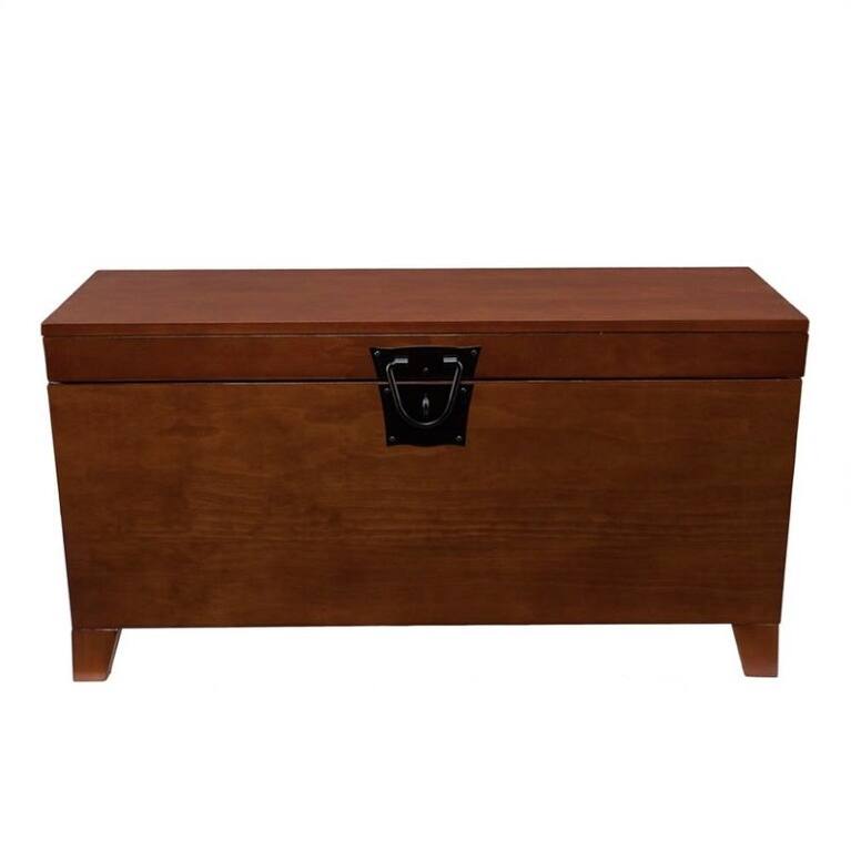 39" Brown Manufactured Wood And Metal Rectangular Coffee Table - 18.75" H x 38.757" W x 21.25" D