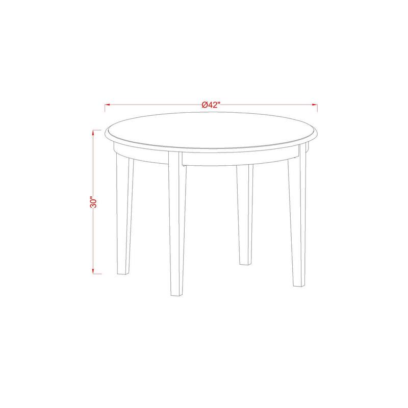 Rustic Round Dining Table Set - Small Kitchen Table with Chairs - Farmhouse Style Table