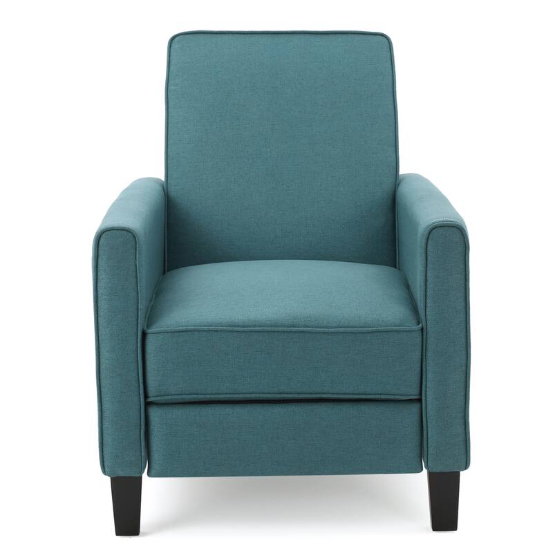 Roomfitters Fabric Push Back Chair for Elegant Home Decor, Navy Blue