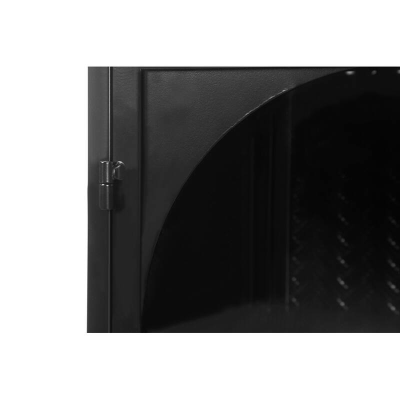 27.56" Modern Woven Pattern Glass Door Wall Cabinet - 3-Tier Storage for Living Room, Bathroom, Entryway & Dining Room