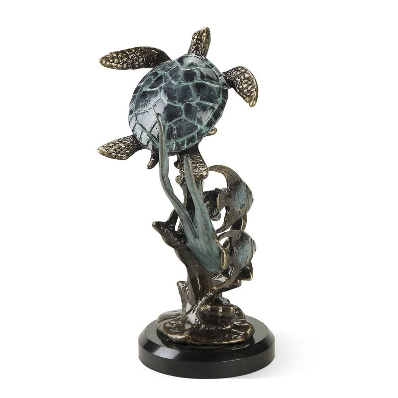 Spi Cast Aluminum Single Sea Turtle 9" X 5" X 4.5" 1.60 Lbs. Aluminum - 9 X 5 X 4.5 inches