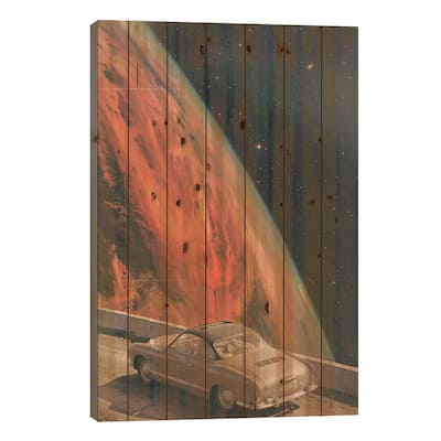 Road Trip Print On Wood by Andreas Lie - Multi-Color