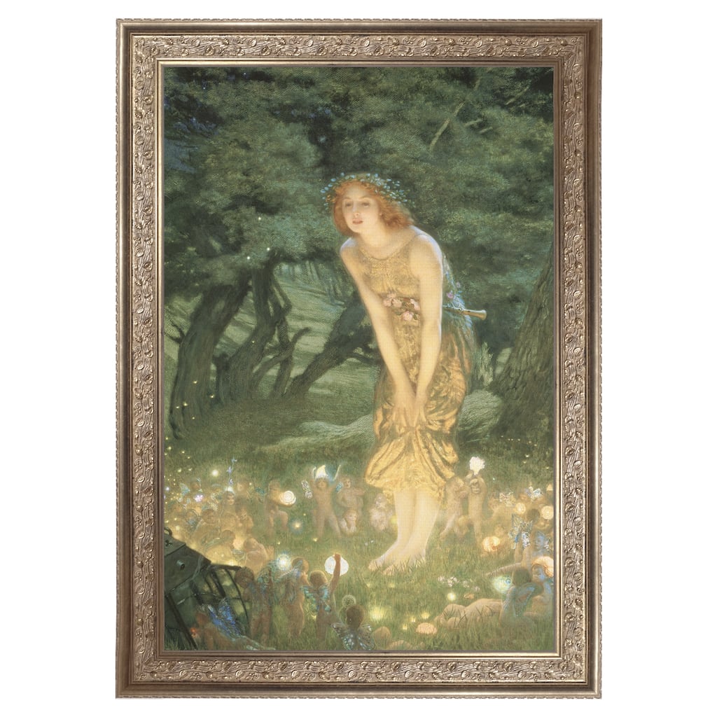 Masterpiece Art Gallery| Misummer Eve by Edward Robert Hughes - Framed Canvas Art Print