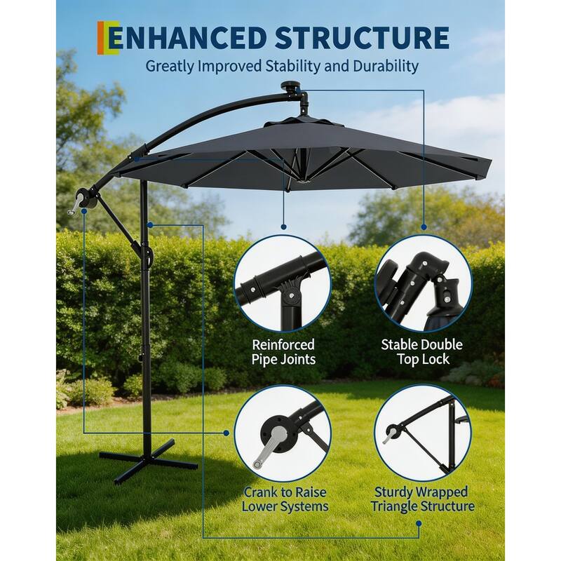 Cantilever Umbrella, with 360° Rotating