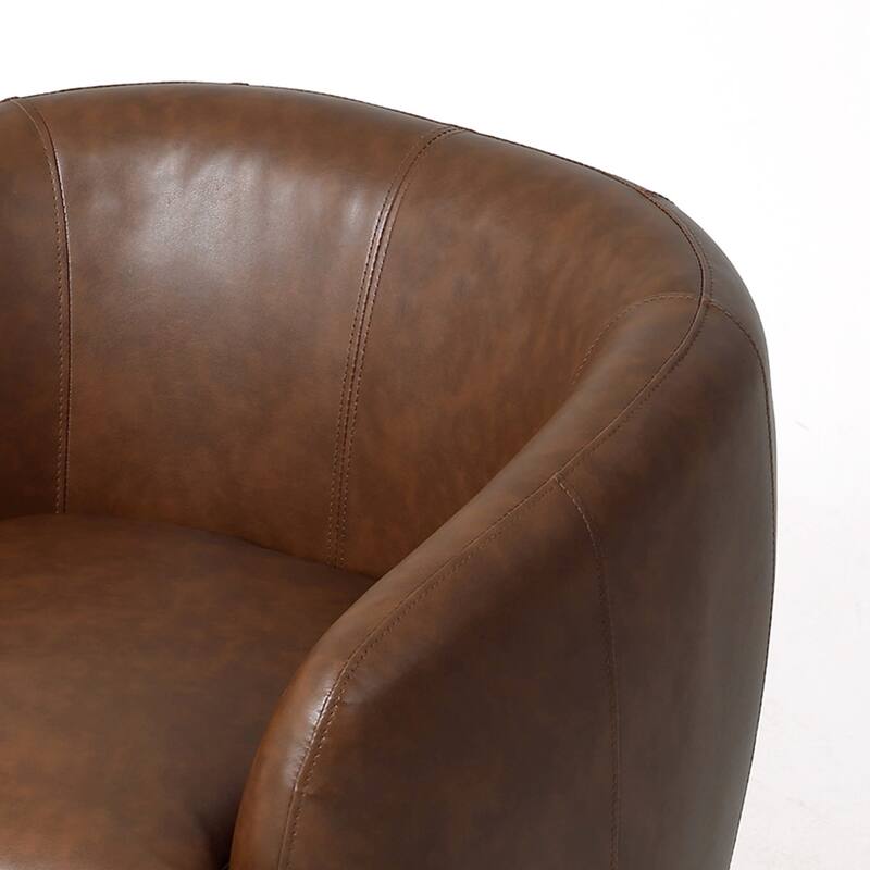 Upholstered Swivel Barrel Chair Set of 2