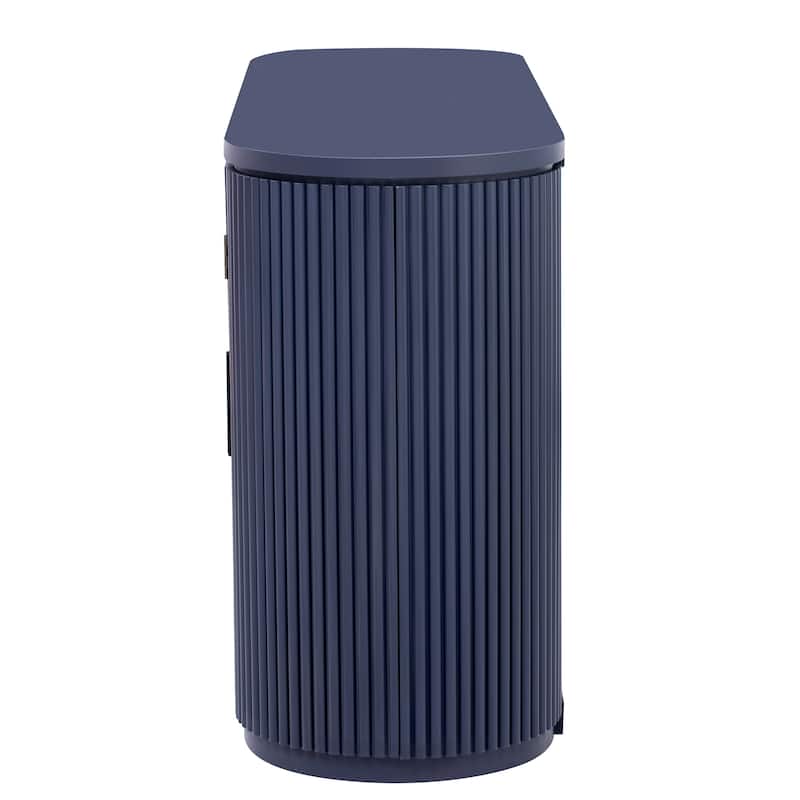 Vertical Striped Door Storage Cabinet