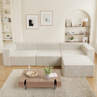 Module Corduroy Compression with Ottoman Sofas