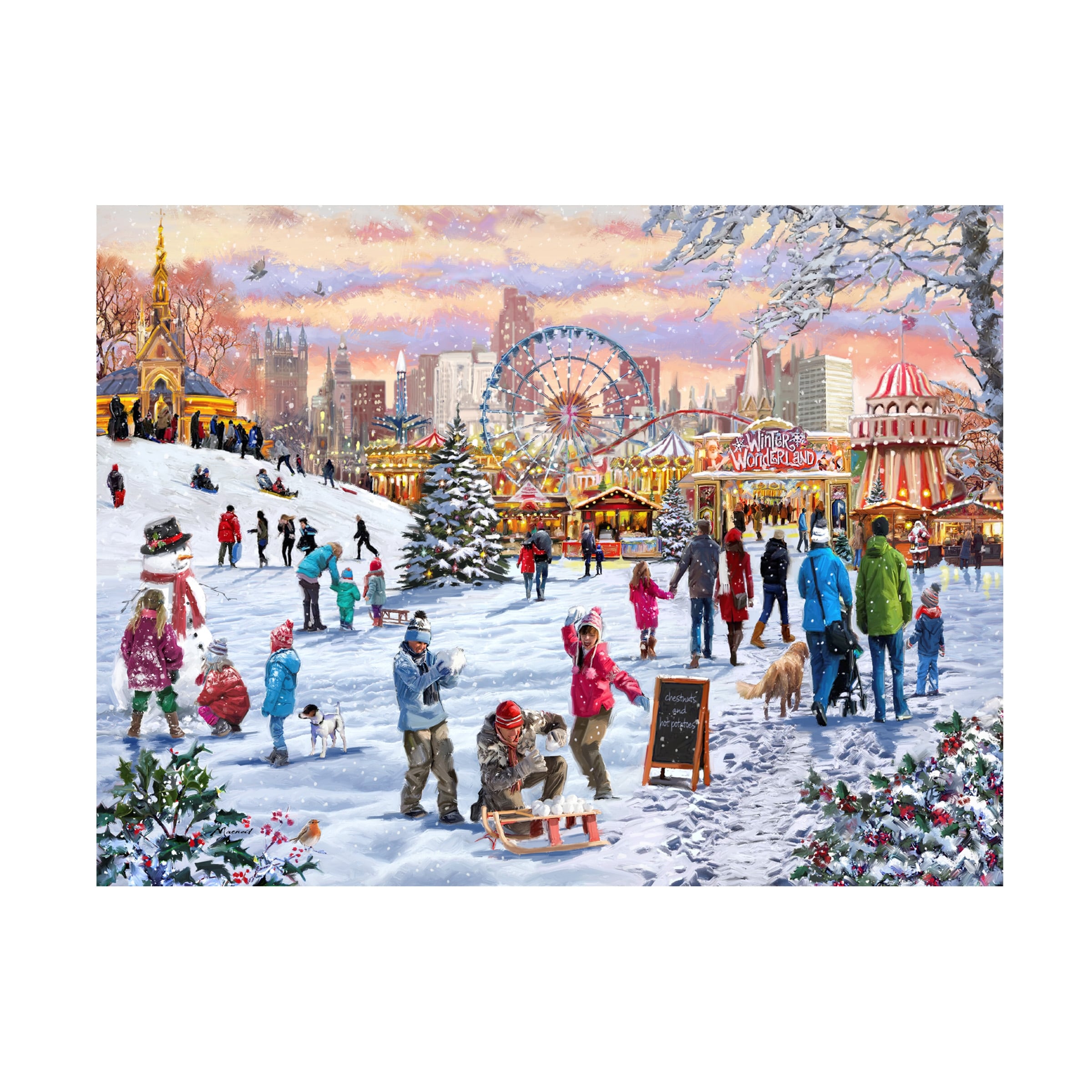 The Macneil Studio 'Hyde Park Winter Wonderland' Canvas Art