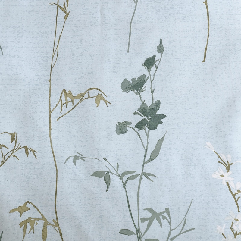 Calvin Klein Wildflower Cotton Reversible Blue Comforter Set